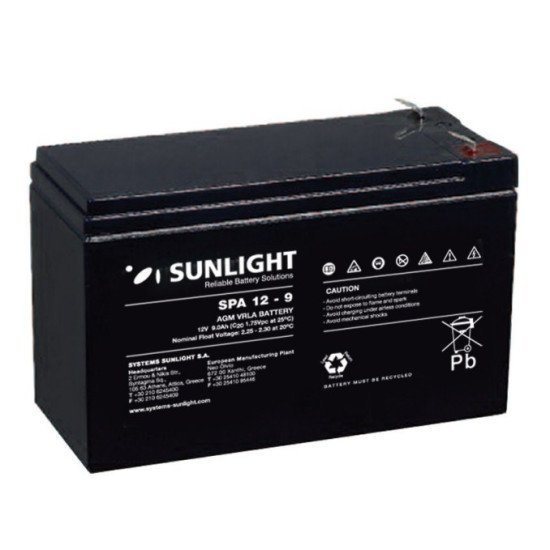 Sunlight μολύβδου 12v 9a