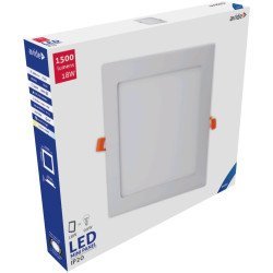 Avide led φωτιστικό οροφής χωνευτό τετράγωνο αλουμίνιο 18w ψυχρό 6400k