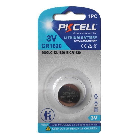 Pkcell Κουμπί Λιθίου Cr1620-1B (1Τμχ)