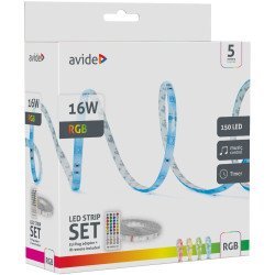 Avide led ταινία blister 12v 16w rgb 5.0μ με έλεγχο μουσικής + ir τηλεχειριστήριο Avide led ταινία blister 12v 16w rgb 5.0μ με έλεγχο μουσικής + ir τηλεχειριστήριο
