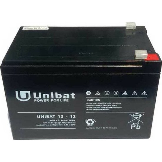 Unibat Gen. Use Agm 12V 12Ah F1