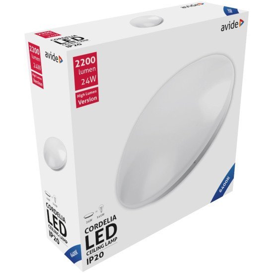 Avide led μοντέρνα πλαφονιέρα οροφής cordelia 24w 380*110.0μm ψυχρό 6400k Avide led μοντέρνα πλαφονιέρα οροφής cordelia 24w 380*110.0μm ψυχρό 6400k