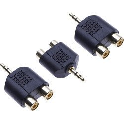Adaptor stereo 3.5mm σε 2 rca θηλ.