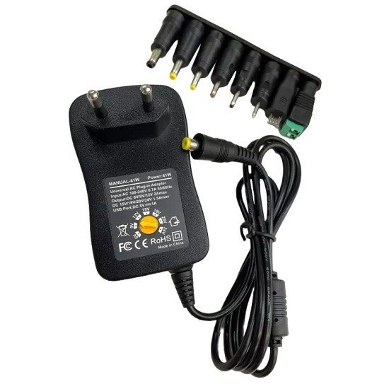 Τροφοδοτικό 41W Switching Με 8 Κεφαλές Τροφοδοτικό 41W Switching Με 8 Κεφαλές
