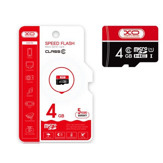 Xo 4gb κάρτα μνήμης cl10 micro sd