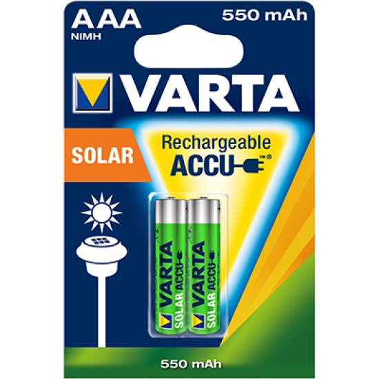 Varta Solar 550mAh HR03 AAA (2τμχ)