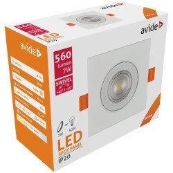 Avide Led Χωνευτό Σπότ 38° Τετράγωνο 7W Λευκό 4000K Avide Led Χωνευτό Σπότ 38° Τετράγωνο 7W Λευκό 4000K