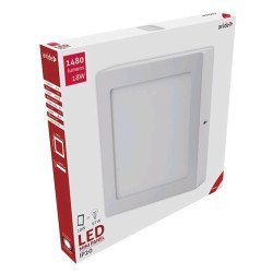 Avide led φωτιστικό οροφής επιτοίχιο τετράγωνο αλουμίνιο 18w θερμό 3000k