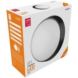 Avide στεγανή πλαφονιέρα οροφής στρογγυλό (titania-r) ip54 14w λευκό 4000k μαύρο Avide στεγανή πλαφονιέρα οροφής στρογγυλό (titania-r) ip54 14w λευκό 4000k μαύρο