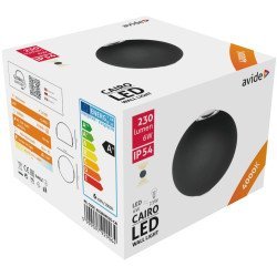 Avide εξωτερικό φωτιστικό τοίχου cairo 2 way led 6w λευκό 4000k ip54 Avide εξωτερικό φωτιστικό τοίχου cairo 2 way led 6w λευκό 4000k ip54