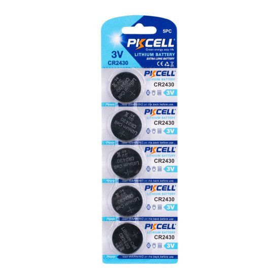 Pkcell κουμπί λιθίου cr2430 (5τμχ)