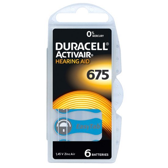 Duracell Activair Βαρηκοΐας Da675 (6Τμχ)