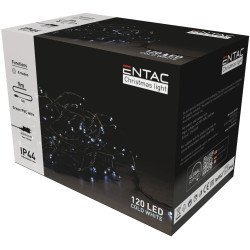 Entac χριστουγεννιάτικα λαμπάκια ip44 120 led ψυχρό 9μ