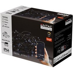 Entac χριστουγεννιάτικα λαμπάκια ip44 120 led ψυχρό 9m tuya