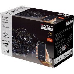 Entac χριστουγεννιάτικα λαμπάκια ip44 120 led θερμό 9m tuya