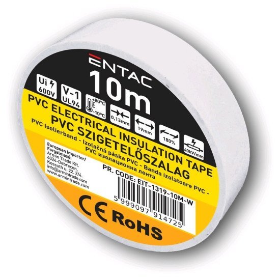 Entac μονωτική 0.13x19mm λευκό 10μ