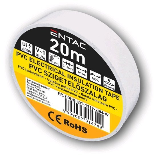 Entac μονωτική 0.13x19mm άσπρο 20μ