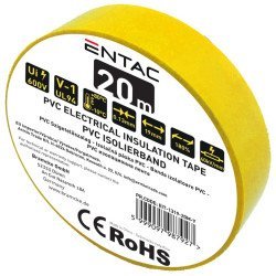 Entac μονωτική 0.13x19mm κίτρινο 20μ