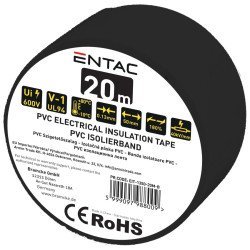 Entac μονωτική 0.13x50mm μαύρο 20μ