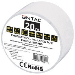 Entac μονωτική 0.13x50mm άσπρο 20μ