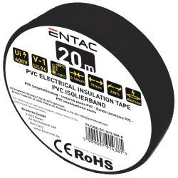 Entac μονωτική 0.18x19mm μαύρο 20μ