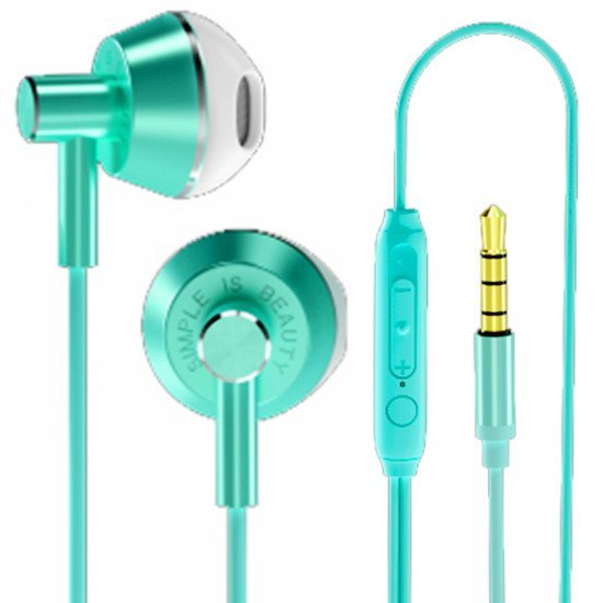 Xo Ep34 Μεταλλικό Half In-Ear Handsfree  1.2Μ Πράσινο