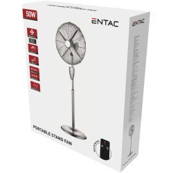 Entac Portable Metal Stand Fan 50W With Remote Controller Entac Portable Metal Stand Fan 50W With Remote Controller