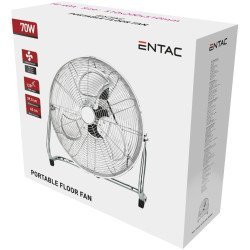 Entac Portable Metal Floor Fan 70W Entac Portable Metal Floor Fan 70W