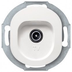 Eon e612i.0 tv aerial socket without cover frame for individual systems, white Eon e612i.0 tv aerial socket without cover frame for individual systems, white