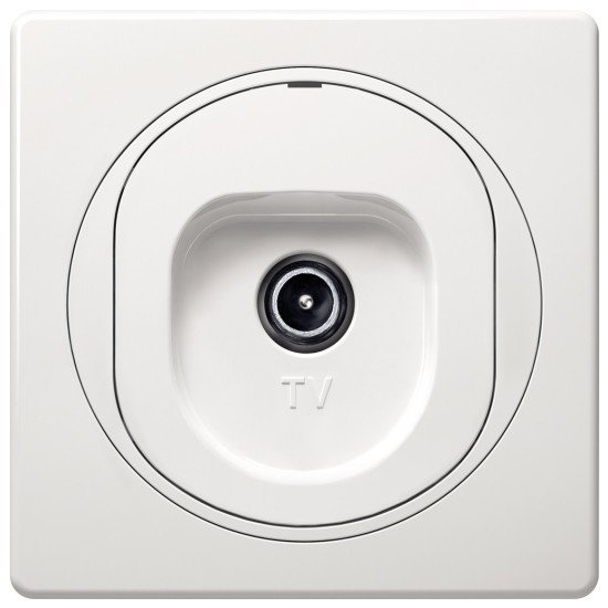 Eon tv aerial socket for individual systems, white Eon tv aerial socket for individual systems, white