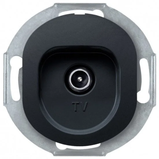 Eon e612i.e1 tv aerial socket without cover frame for individual systems, soft-touch black Eon e612i.e1 tv aerial socket without cover frame for individual systems, soft-touch black