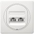 Eon double telephone socket 2xrj12 6/4 cat 3, white