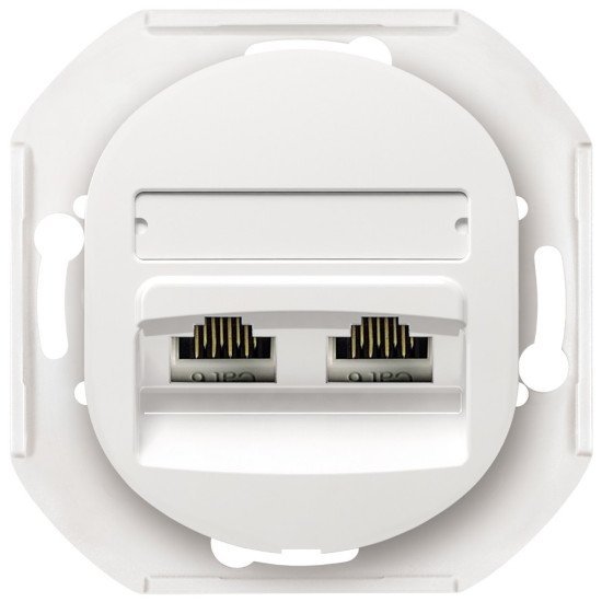 Eon e614.0 data socket double without cover frame 2xrj45 cat 5e utp, white Eon e614.0 data socket double without cover frame 2xrj45 cat 5e utp, white