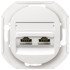 Eon e614.0 data socket double without cover frame 2xrj45 cat 5e utp, white