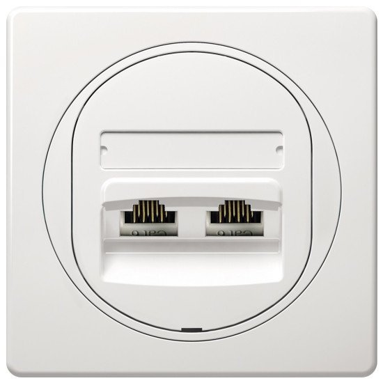 Eon data socket double 2xrj45 cat 5e utp, white Eon data socket double 2xrj45 cat 5e utp, white