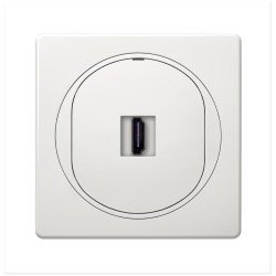 Eon hdmi/hdmi socket keystone, white