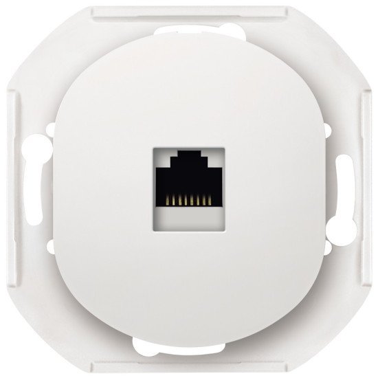 Eon e616s.0 data socket without cover frame 1xrj45 cat 6a ftp, white Eon e616s.0 data socket without cover frame 1xrj45 cat 6a ftp, white