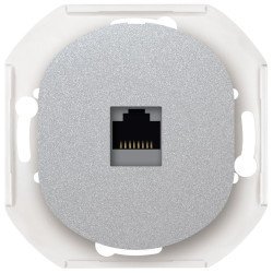 Eon e616s.s data socket without cover frame 1xrj45 cat 6a ftp, silver