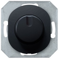Eon e6173.e dimmer without cover frame with rotary single-pole switch 40-400va, soft-touch black