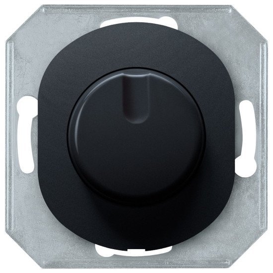 Eon e6173.e dimmer without cover frame with rotary single-pole switch 40-400va, soft-touch black