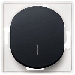 Eon e625.e1 single-pole switch with indication without cover frame soft-touch black