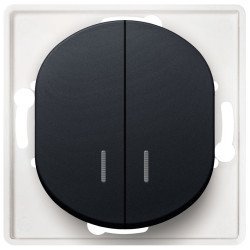 Eon e626.e1 serial switch with indication without cover frame soft-touch black