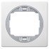 Eon e6801.0s one-gang frame 80x80, white with silver holder