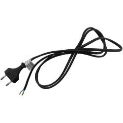 Entac Rewireable Cord 2G0.75 1.5M With Plug Black