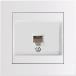 Entac arnold recessed wall lan socket cat5 white