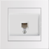 Entac arnold recessed wall phone socket white