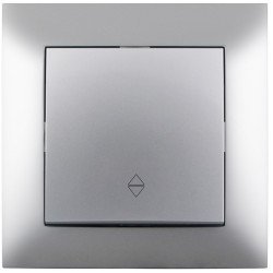 Entac 106 Arnold Recessed alternative wall switch Silver