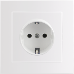 Entac arnold recessed wall socket earthed white