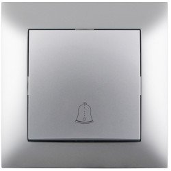 Entac arnold recessed doorbell switch silver