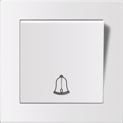 Entac arnold recessed doorbell switch white